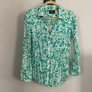 🌟 MAEVE Green Floral Long Sleeves Shirt